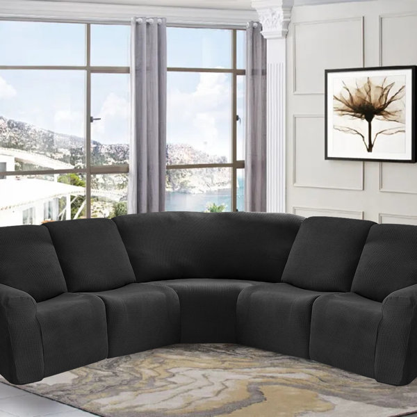 Rebrilliant 7Piece LShape Sectional Recliner Sofa Covers (5Seat